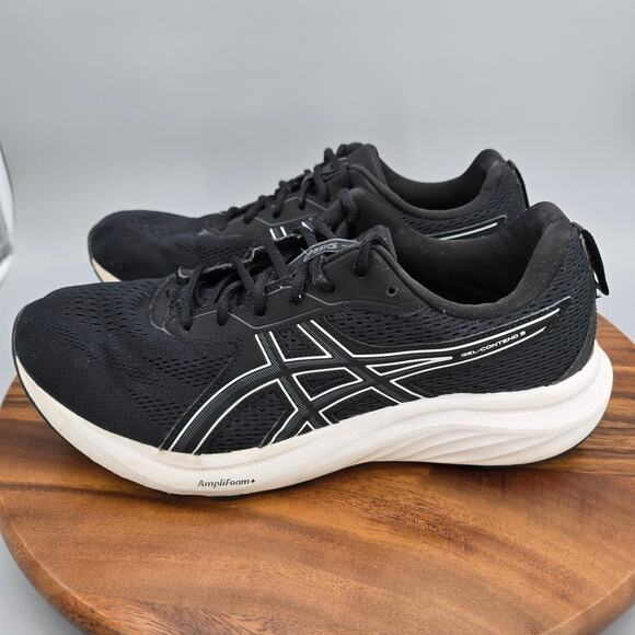 GEL-CONTEND 9 EXTRA WIDE | Men | Black/White | Running Shoes  Asics Gel Contend 9 Shoes Mens 10.5 Extra Wide Black Running Athletic Sneakers
